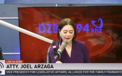 WATCH: ALFI Vice-President for Legislative Affairs, Atty. Joel Arzaga’s interview on the Divorce Bill in GMA Super Radyo DZBB. #NoToDivorce